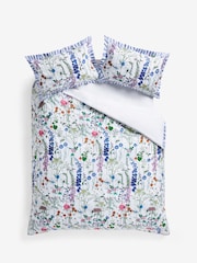 Lucy Tiffney Lilac Foxglove Ruffle 180 Thread Count Duvet Cover and Pillowcase Set - Image 7 of 8