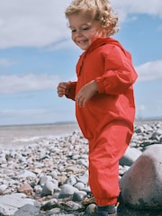 Red Waterproof Fleece Lined Puddlesuit (3mths-7yrs) - Image 1 of 10