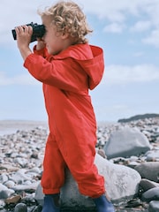 Red Waterproof Fleece Lined Puddlesuit (3mths-7yrs) - Image 4 of 10