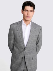 MOSS Tailored Fit Grey Check Performance Jacket - Image 1 of 4