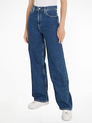Calvin Klein Blue High Rise Relaxed Jeans - Image 1 of 4