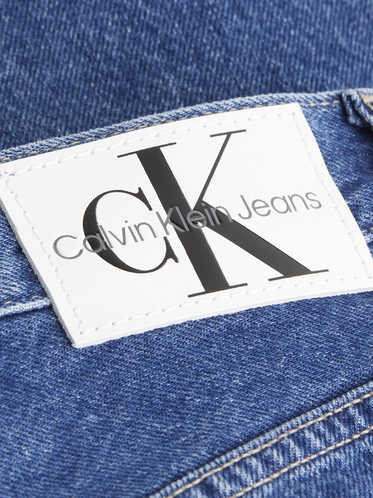 Calvin Klein Blue High Rise Relaxed Jeans - Image 4 of 4