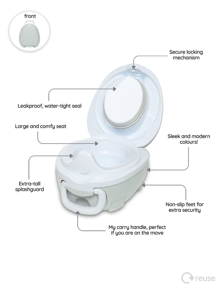 My Carry Potty Pearl Grey Travel Potty - Image 4 of 4