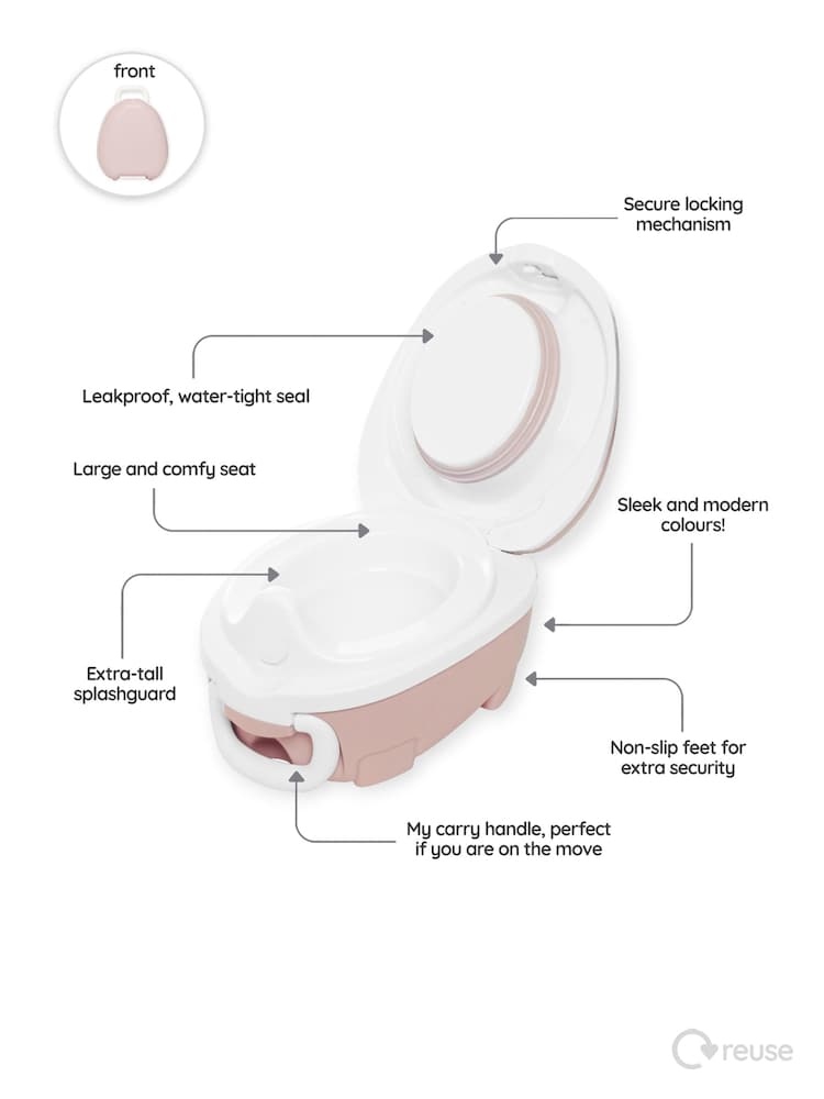 My Carry Potty Blush Pink Travel Potty - Image 2 of 8