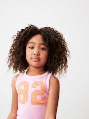 Pink Varsity Graphic Boxy Vest (3-16yrs) - Image 1 of 6