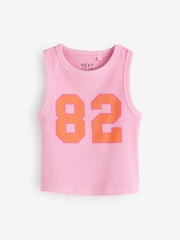 Pink Varsity Graphic Boxy Vest (3-16yrs) - Image 4 of 6