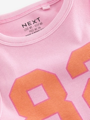 Pink Varsity Graphic Boxy Vest (3-16yrs) - Image 6 of 6