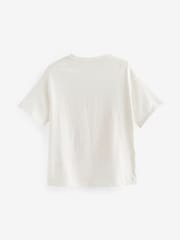White Glitter Rainbow Rolling Stones Oversized T-Shirt (3-16yrs) - Image 5 of 6