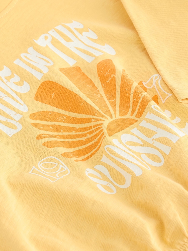 Yellow Sunshine Graphic Boxy T-Shirt (3-16yrs) - Image 8 of 8