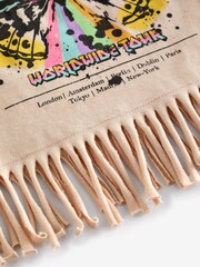 Ecru 100% Cotton Butterfly Graphic Fringe T-Shirt (3-16yrs) - Image 7 of 7