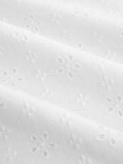 White Broderie Mini Kaftan Dress - Image 7 of 7