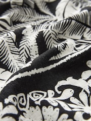 Black on White Linen Blend Sleeveless Shift Dress - Image 6 of 6