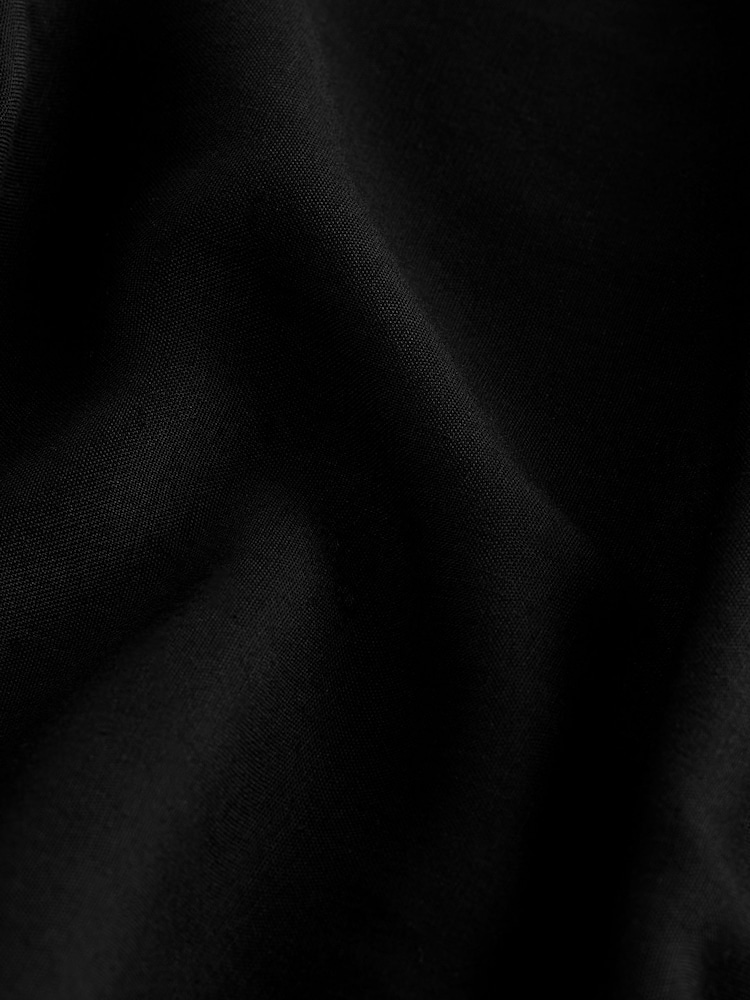 Black Tie Back Maxi Dress With Linen - Image 6 of 6