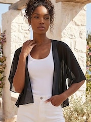 Roman Chiffon Cape Cropped Coverups - صورة 3 من 4