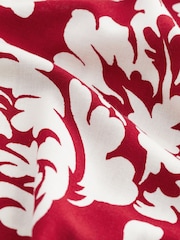 Red/Cream Oversized Cover Up Kaftan With Linen - Image 8 of 8