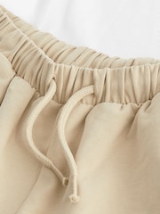 Neutral/White Rib Vest and Sweat Short Set (3-16yrs) - Image 7 of 7