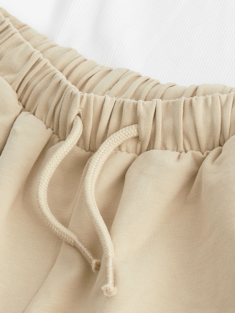 Neutral/White Rib Vest and Sweat Short Set (3-16yrs) - Image 7 of 7 Neutral/White Rib Vest and Sweat Short Set (3-16yrs) - Image 7 of 7