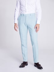 MOSS Blue Tailored Fit Donegal Trousers - Image 1 of 3