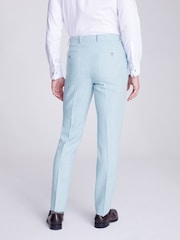 MOSS Blue Tailored Fit Donegal Trousers - Image 2 of 3