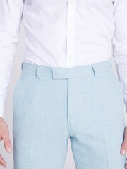 MOSS Blue Tailored Fit Donegal Trousers - Image 3 of 3