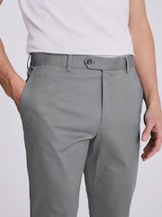 MOSS Grey Slim Chino Trousers - Image 3 of 4