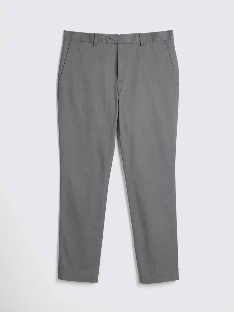 MOSS Grey Slim Chino Trousers - Image 4 of 4