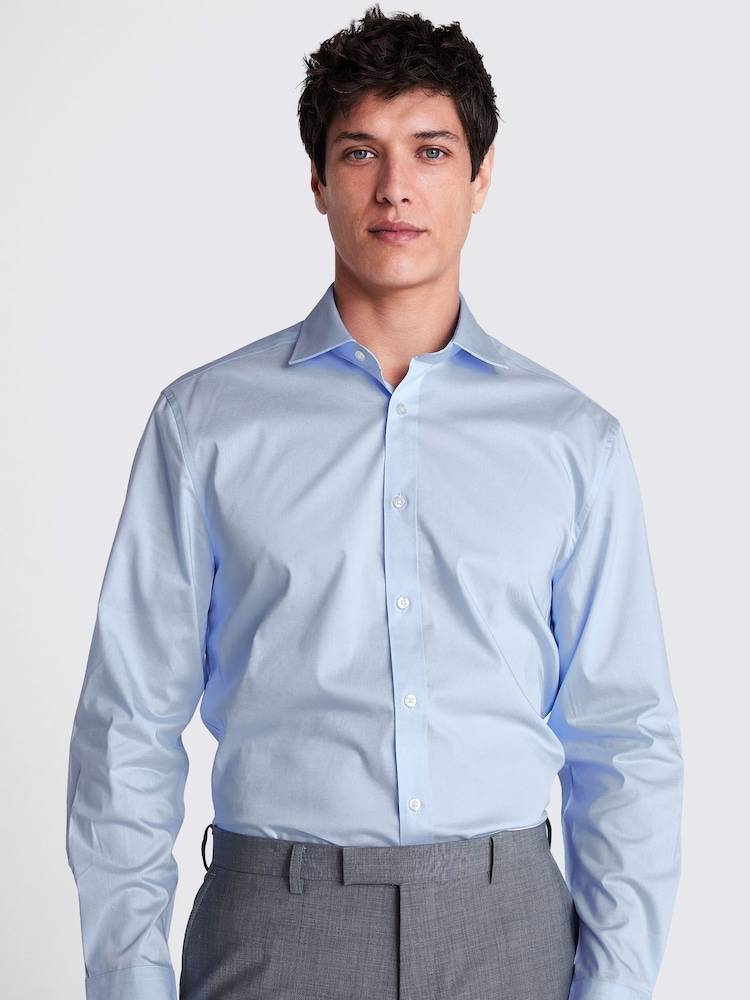 MOSS Light Blue Stretch Shirt - Image 1 of 1