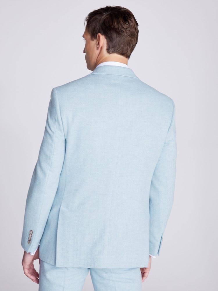 MOSS Blue Tailored Fit Donegal Jacket - Image 2 of 5