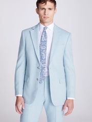 MOSS Blue Tailored Fit Donegal Jacket - Image 4 of 5
