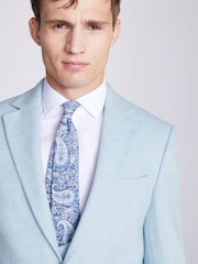 MOSS Blue Tailored Fit Donegal Jacket - Image 5 of 5