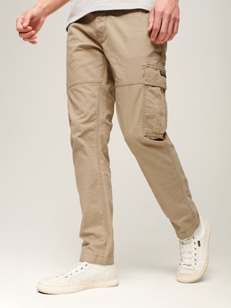 Superdry Cream Core Cargo Trousers - Image 1 of 9