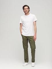Зеленый - Брюки карго из 100% хлопка Superdry Core - Изображение 2 из 7