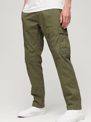 Зеленый - Брюки карго из 100% хлопка Superdry Core - Изображение 7 из 7