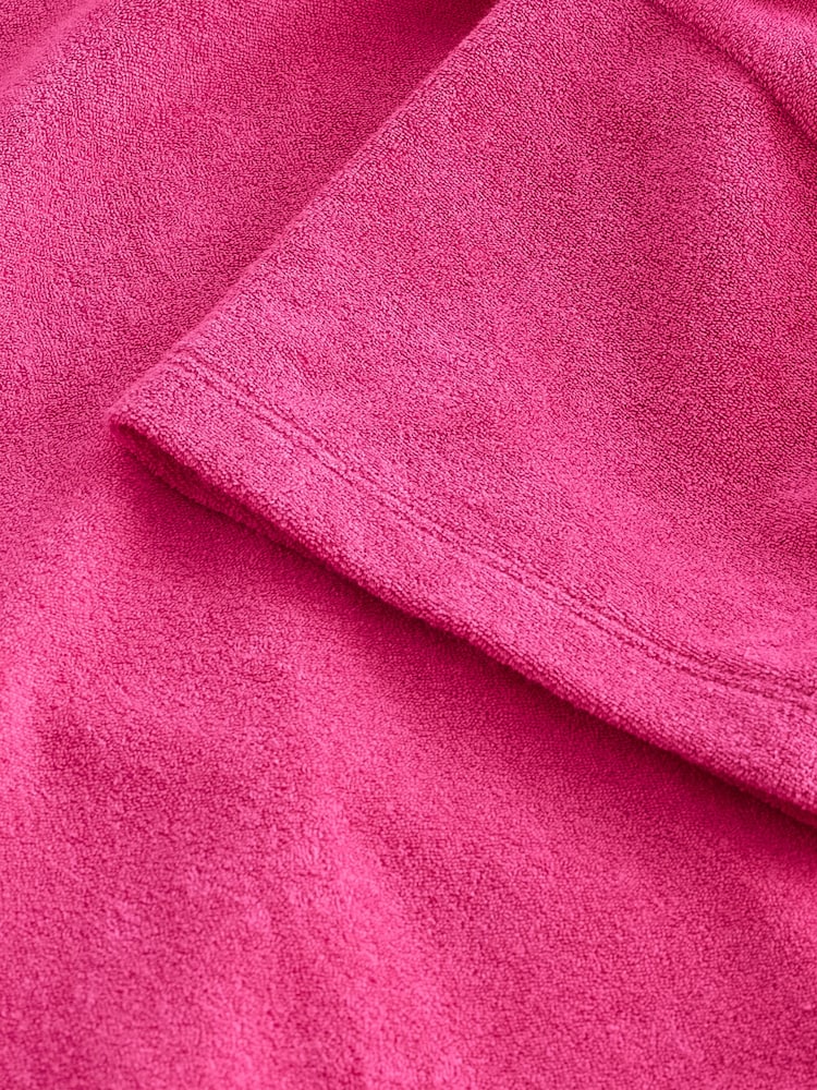 Bright Pink Oversized Hooded Towelling 100% Cotton Cover-Up (3-16yrs) - Image 6 of 6