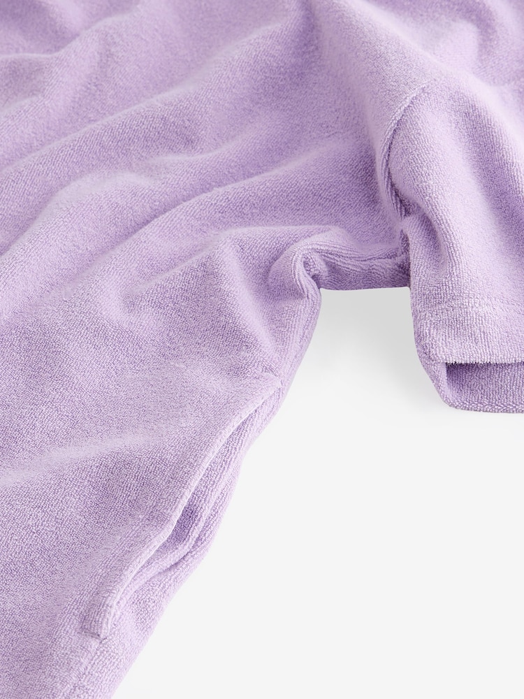 Purple Oversized Hooded Towelling 100% Cotton Cover-Up (3-16yrs) - Image 8 of 8