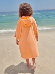 Coral Pink Oversized Hooded Towelling Cover-Up - Image 3 of 8