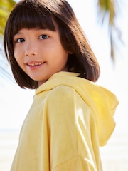 Yellow Oversized Hooded Towelling Cover-Up - Image 4 of 8