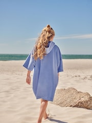 Blue Oversized Hooded Towelling 100% Cotton Cover-Up (3-16yrs) - Image 2 of 7