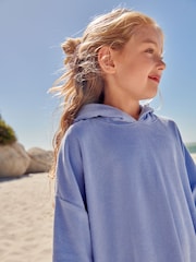 Blue Oversized Hooded Towelling 100% Cotton Cover-Up (3-16yrs) - Image 4 of 7