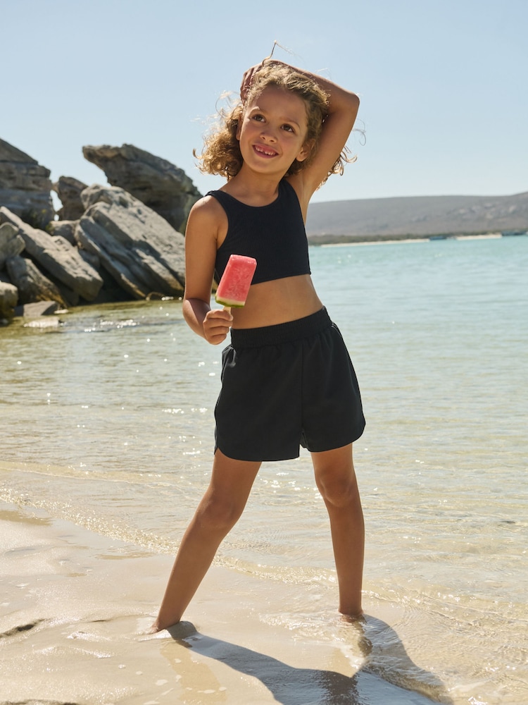 Black 2-In-1 Shorts (3-16yrs) - Image 1 of 7 Black 2-In-1 Shorts (3-16yrs) - Image 1 of 7
