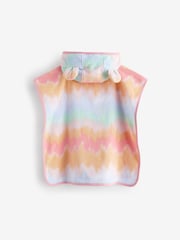 Multi Tie Dye Towelling Poncho - Image 6 of 7