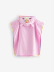 Pink Unicorn 100% Cotton Towelling Poncho (9mths-10yrs) - Image 2 of 3