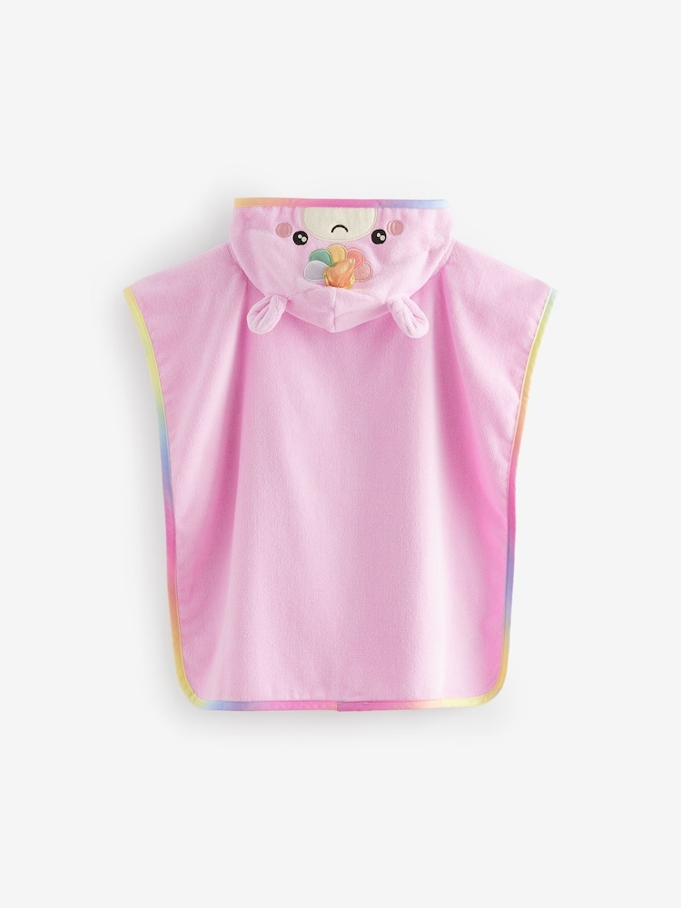 Pink Unicorn 100% Cotton Towelling Poncho (9mths-10yrs) - Image 2 of 3