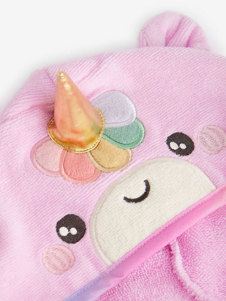 Pink Unicorn 100% Cotton Towelling Poncho (9mths-10yrs) - Image 3 of 3
