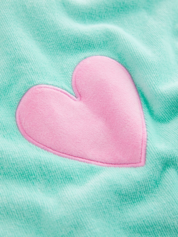Aqua Blue 100% Cotton Towelling Poncho (9mths-10yrs) - Image 7 of 7