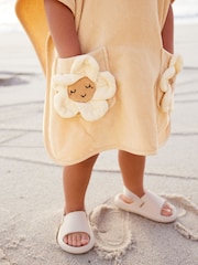 Cream 100% Cotton Towelling Poncho (9mths-10yrs) - Image 4 of 7