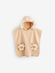 Cream 100% Cotton Towelling Poncho (9mths-10yrs) - Image 5 of 7