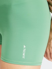 adidas Green Smokey Olive Canvas Techfit Shorts - Image 4 of 6