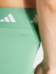 adidas Green Smokey Olive Canvas Techfit Shorts - Image 5 of 6
