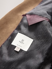 Tan Brown Faux Suede Blazer - Image 8 of 11